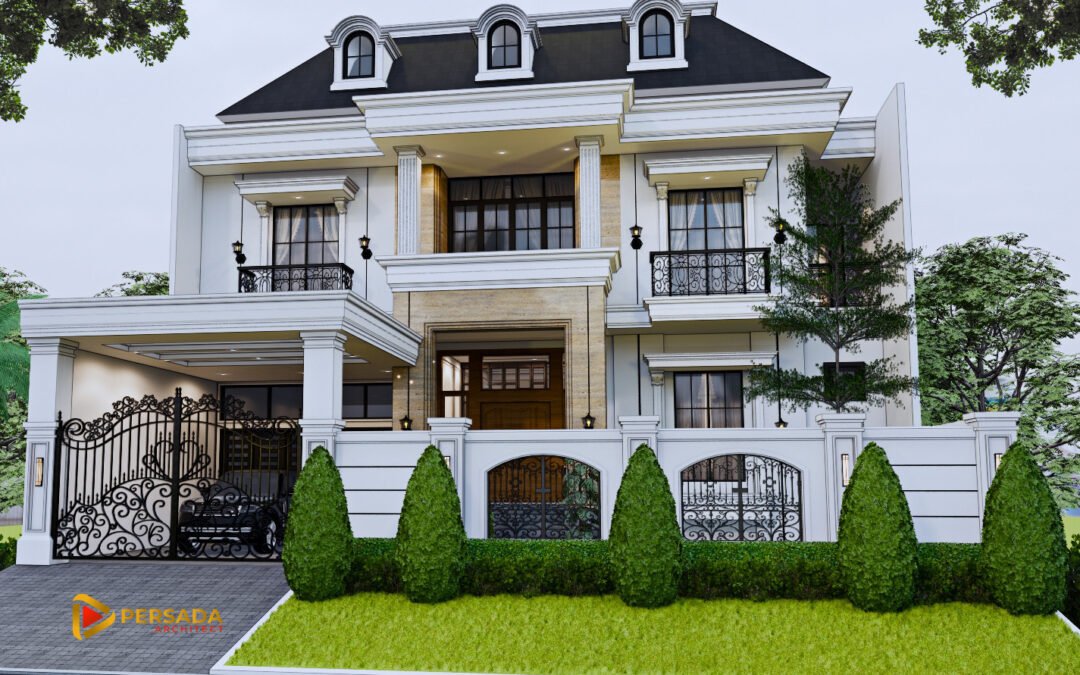 Desain Rumah Classic 2 Lantai 16,5 m x 35 m di PIK, Jakarta