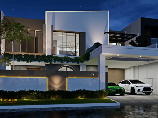 Desain Rumah Modern 2 Lantai 17 m x 27 m di PIK Jakarta