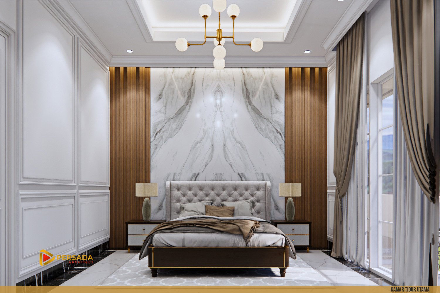 desain kamar tidur mewah