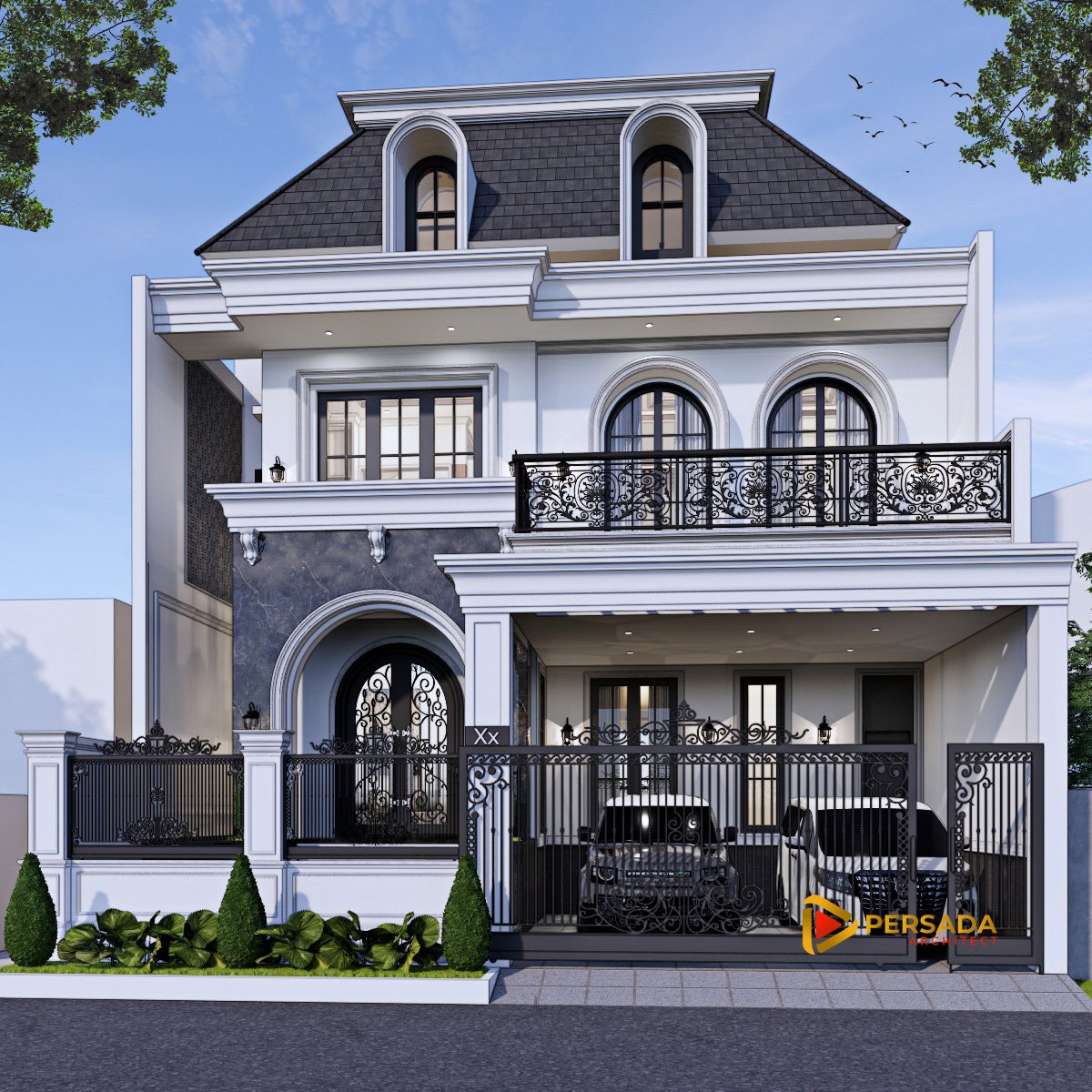 desain rumah american classic