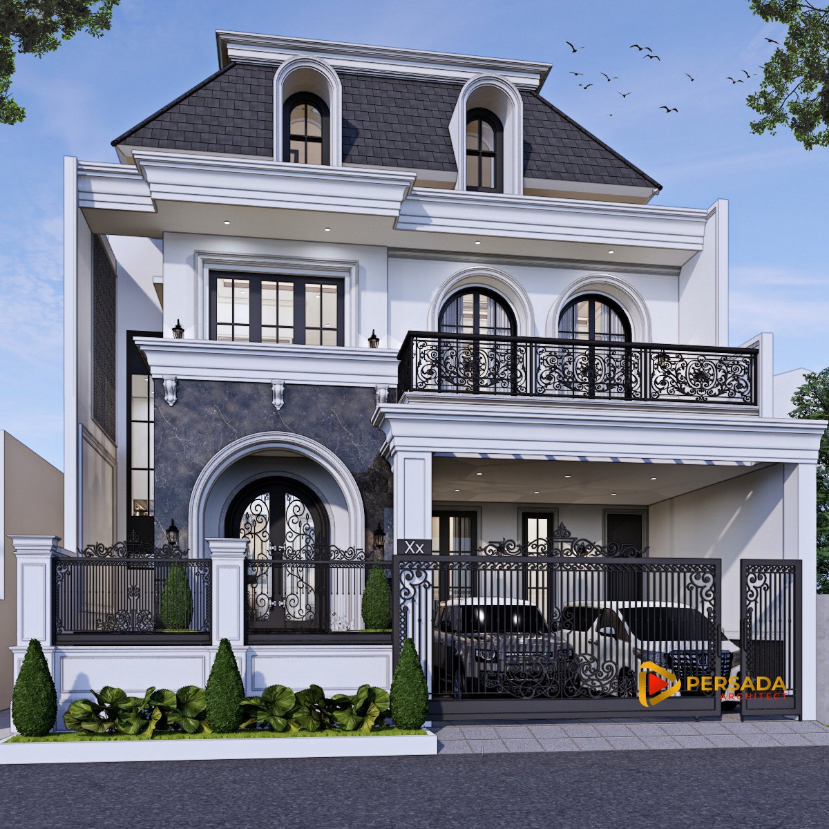 desain rumah classic 11x17
