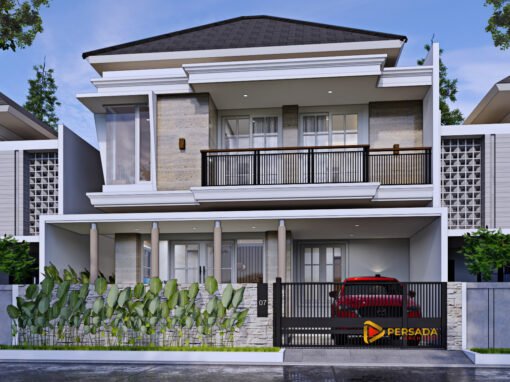 Desain Rumah Tropis 2 Lantai Ukuran 10 m x 12 m