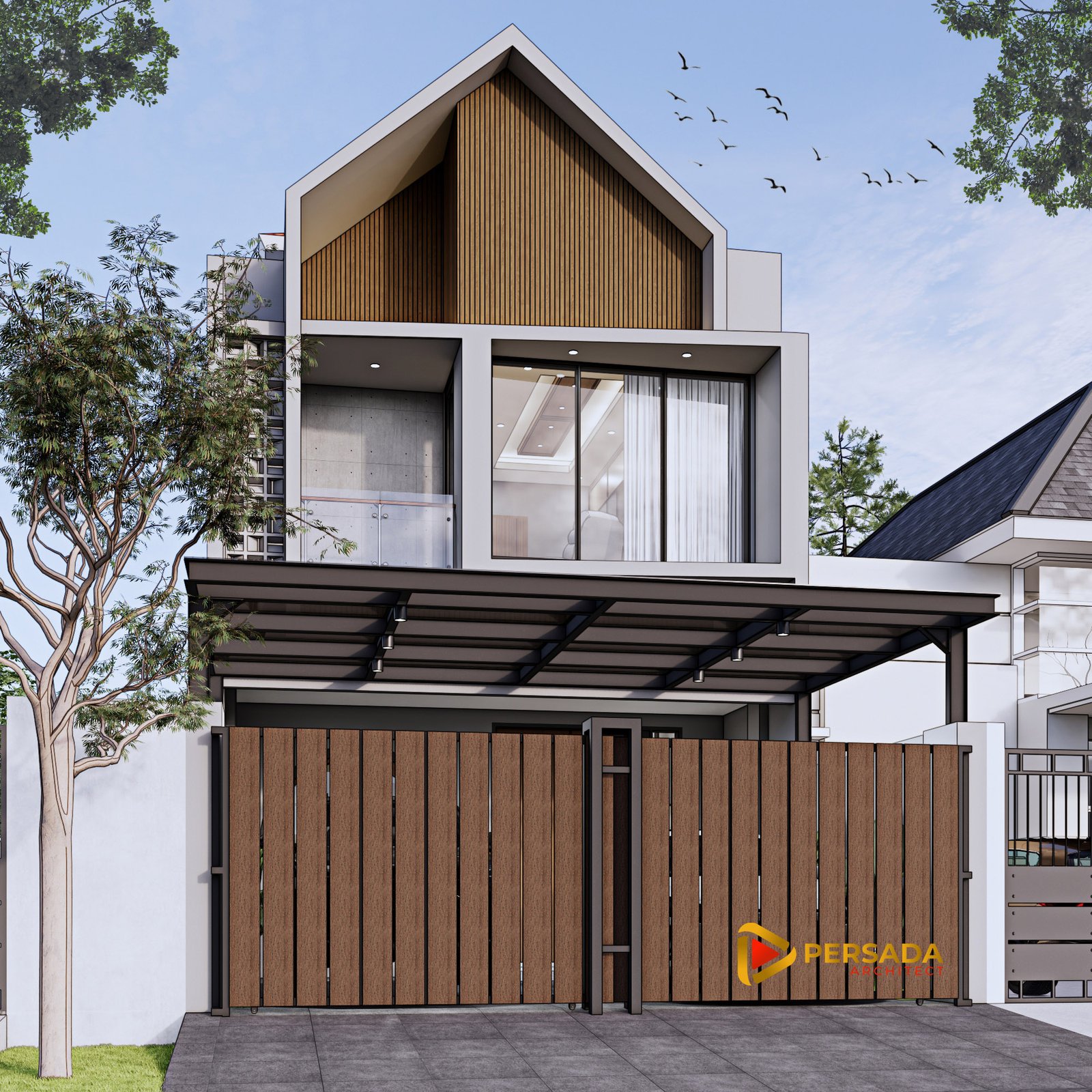 DESAIN RUMAH JAPANDI 2 LANTAI