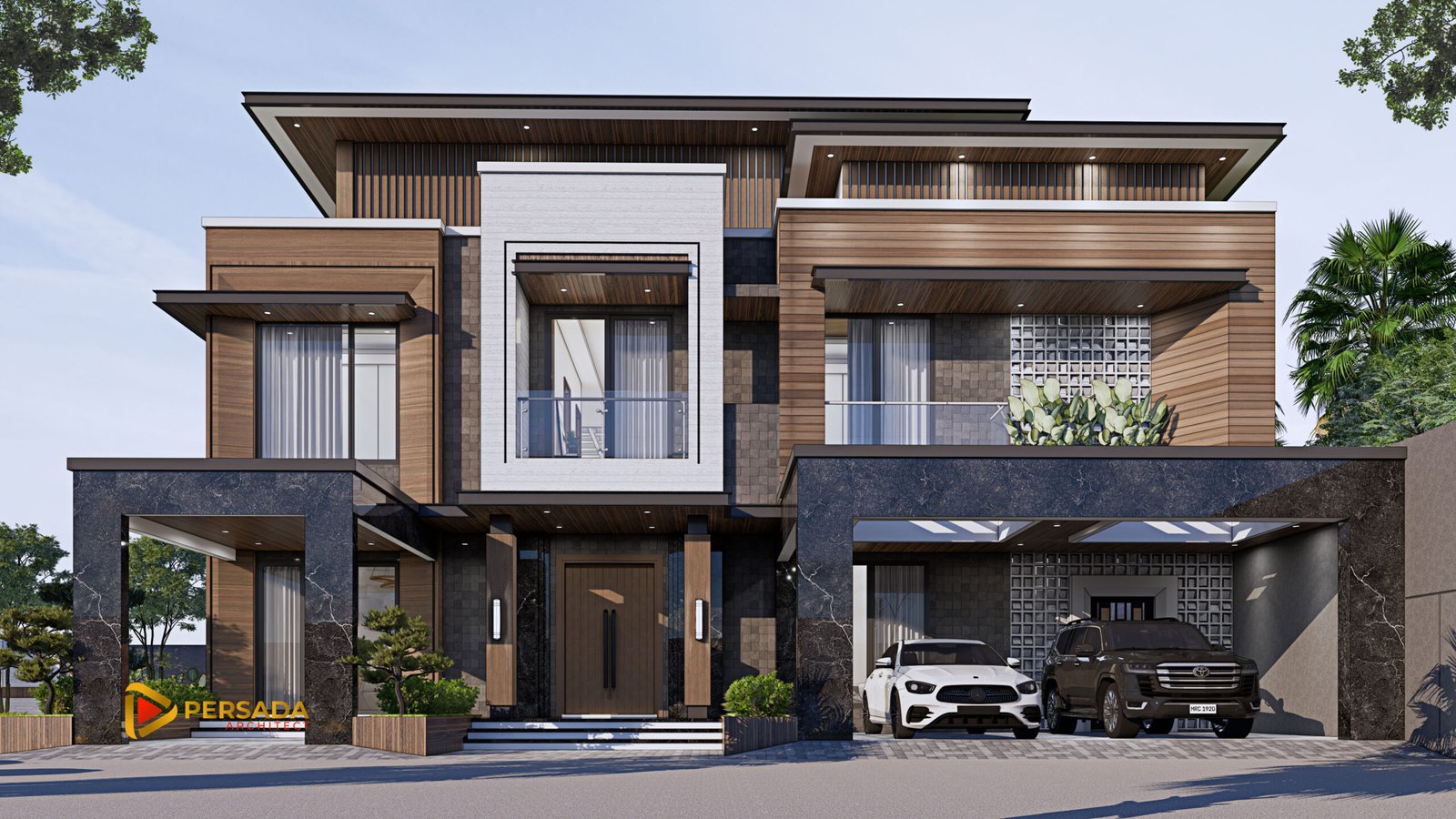 desain rumah 2 lantai modern