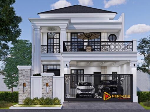 Desain Rumah Classic 2 Lantai Ukuran 10 m x 20 m di Depok