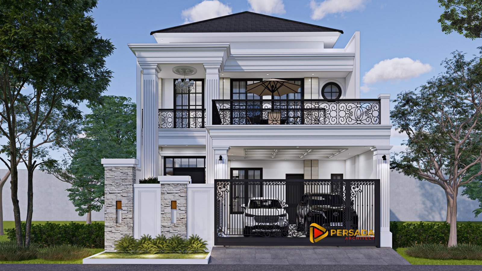 desain rumah classic 10x20