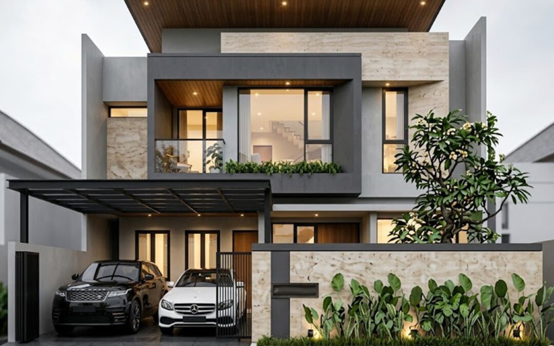 Desain Rumah Modern Kontemporer Ukuran 11 m x 20 m di Jakarta Timur