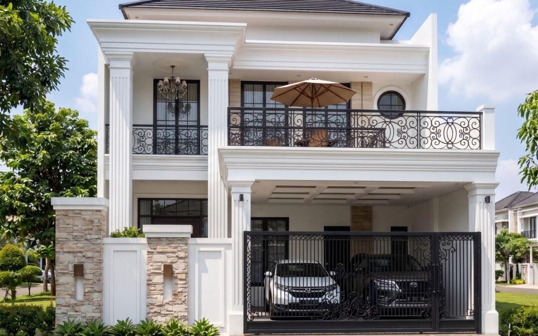 Desain Rumah Classic 2 Lantai Ukuran 10 m x 20 m di Depok