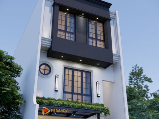 Desain Rumah Classic 3 Lantai Ukuran 6 m x 16 m di Ampera Jakarta Selatan