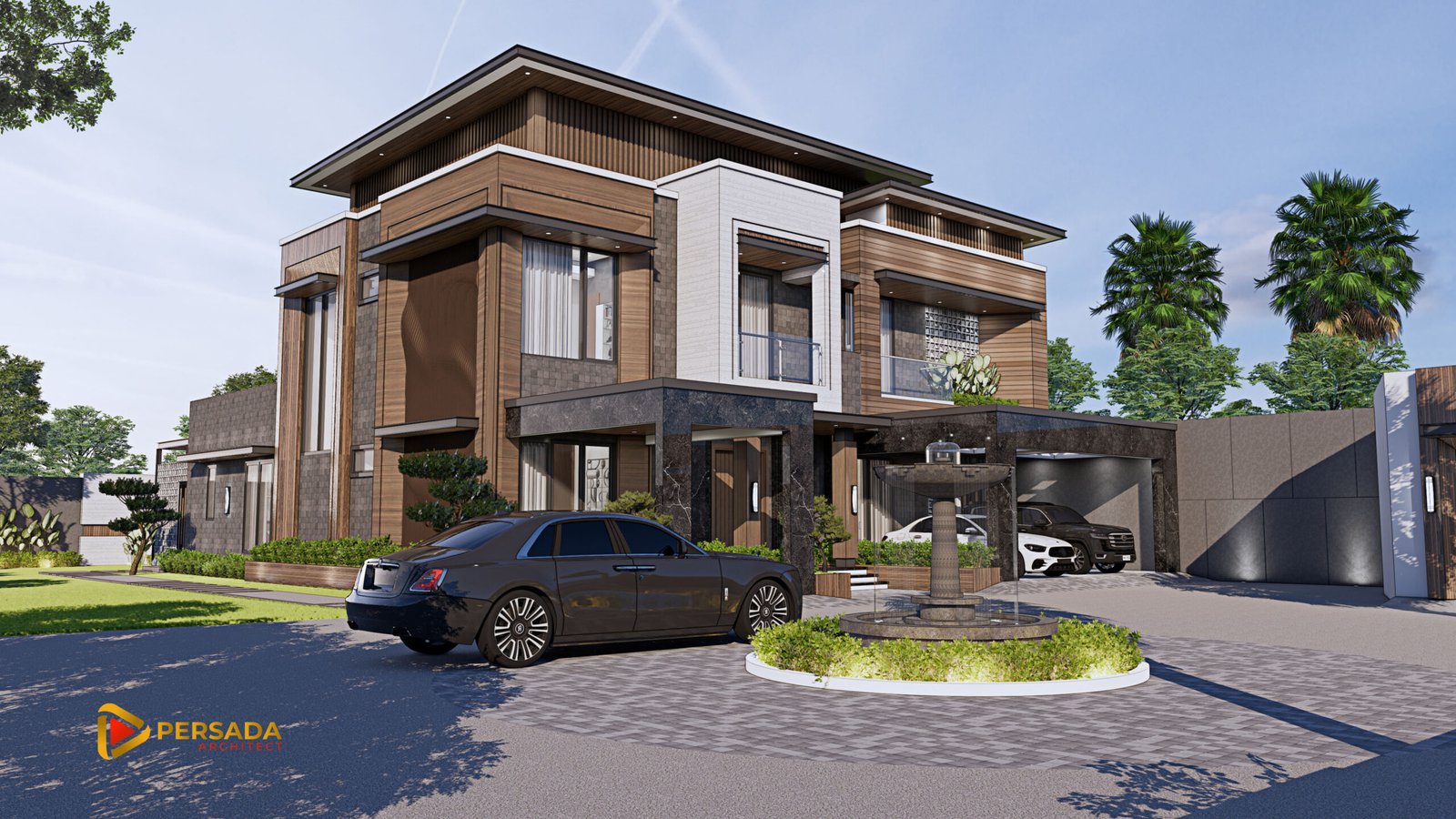 rumah di lahan besar