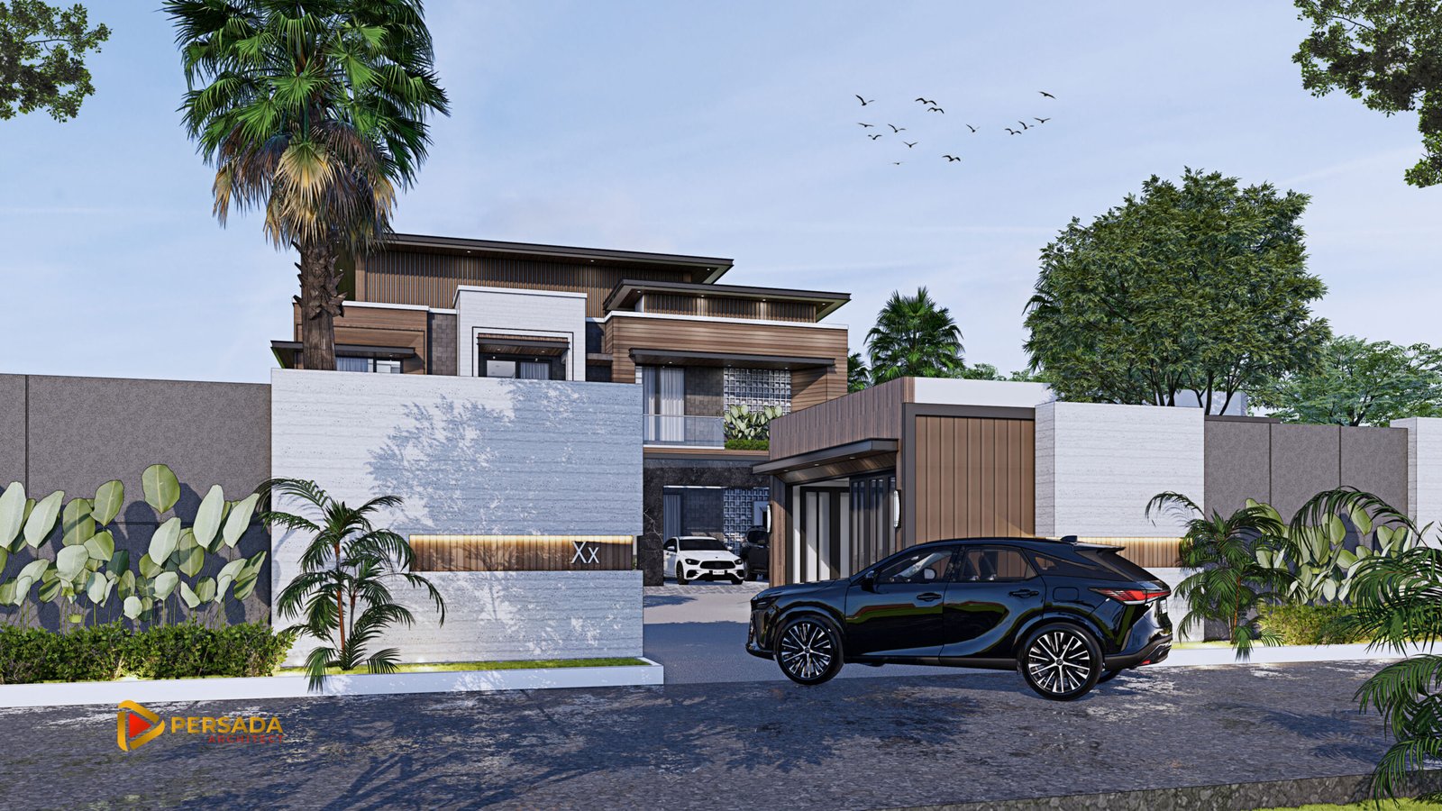 rumah modern 2 lantai