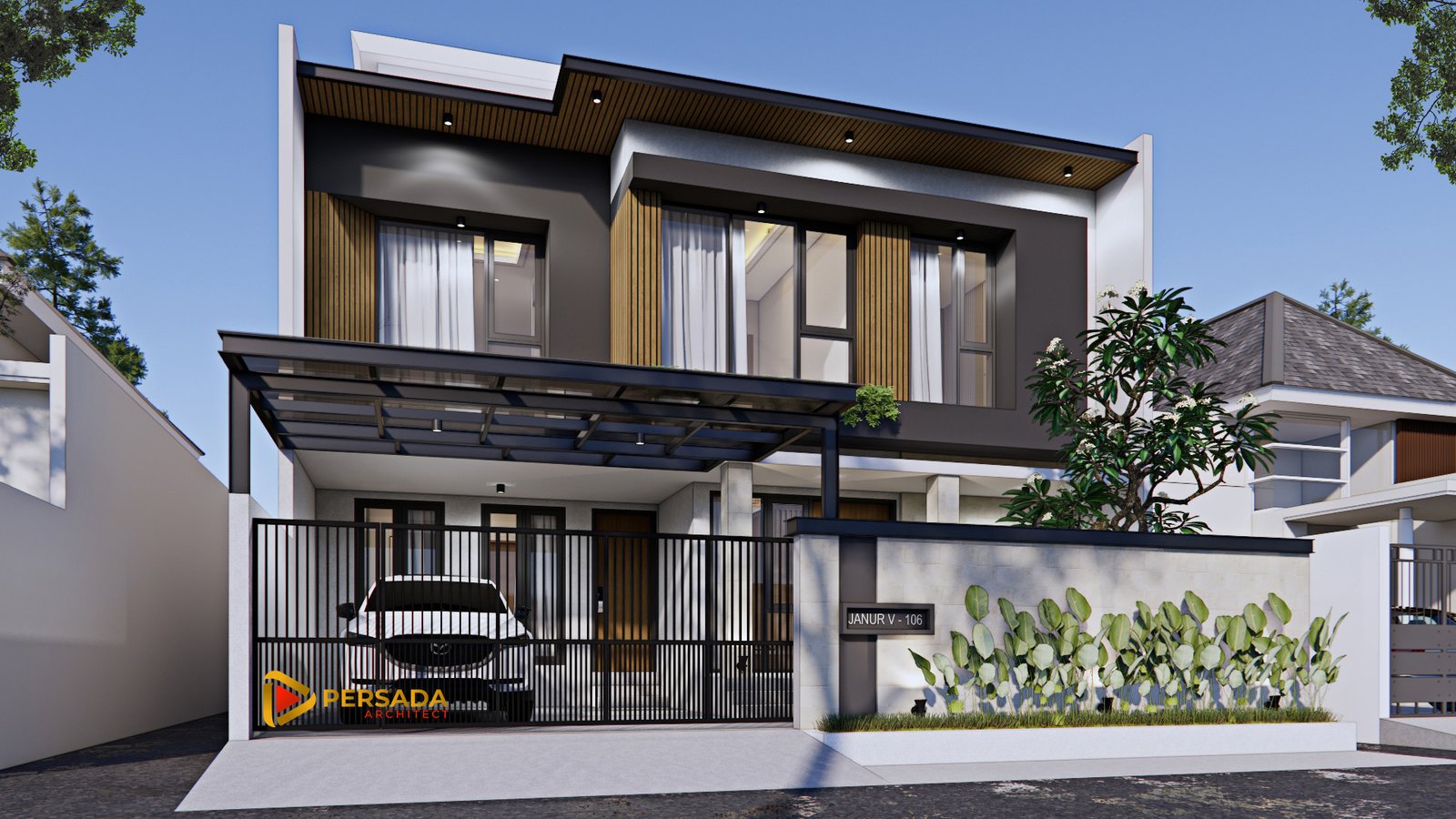 tampak rumah kontemporer