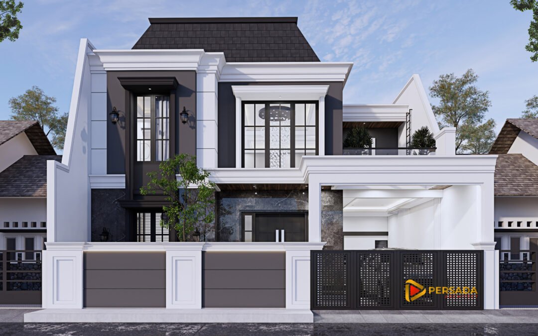 Desain Rumah Classic Ukuran 11,3 m x 11 m di Jakarta Barat