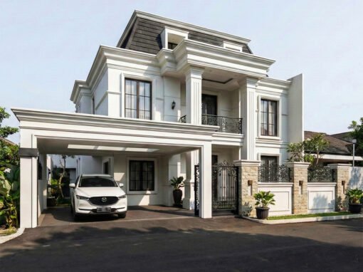Desain Rumah Classic Ukuran 15 m x 18 m di Cempaka Putih Jakarta