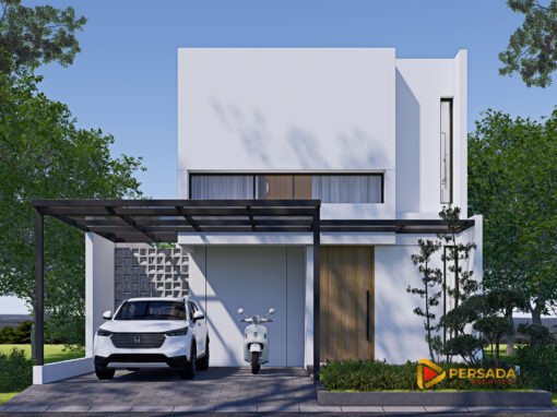Desain Rumah Minimalis Ukuran 8 m x 17 m di Cimanggis