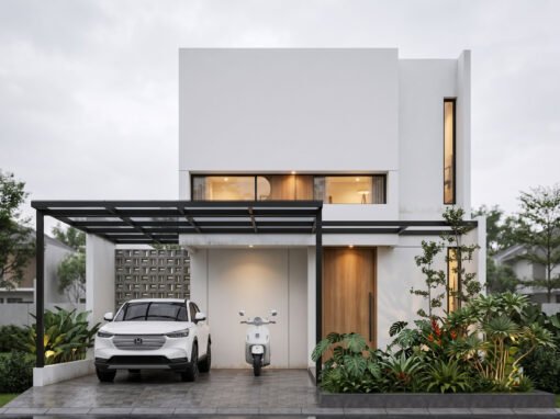 Desain Rumah Minimalis Ukuran 8 m x 17 m di Cimanggis