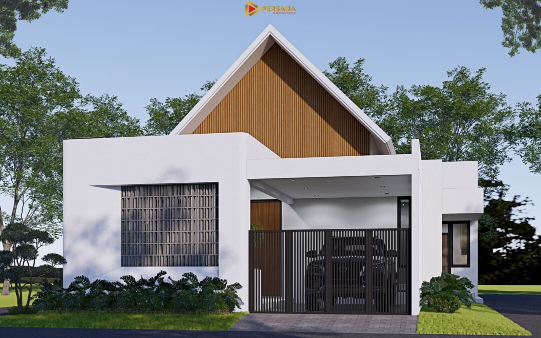 Desain Rumah Minimalis Ukuran 8 m x 20 m di Banjar Baru, Kalimantan Selatan