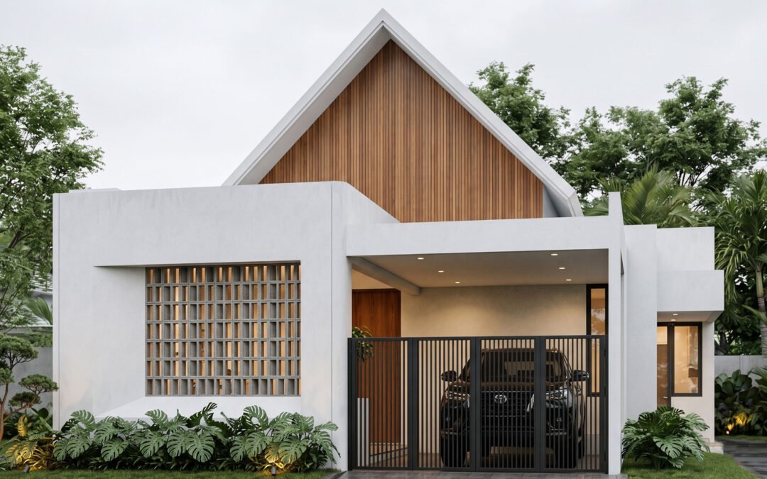Desain Rumah Minimalis Ukuran 8 m x 20 m di Banjar Baru, Kalimantan Selatan