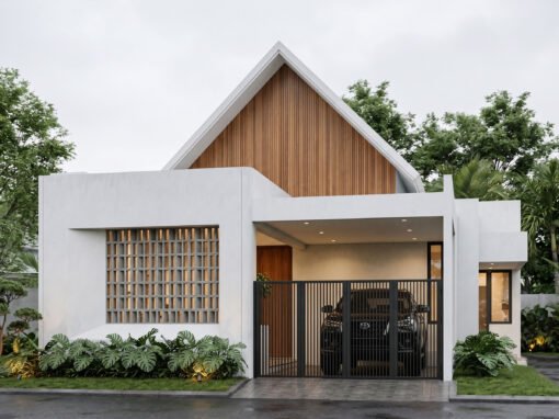 Desain Rumah Minimalis Ukuran 8 m x 20 m di Banjar Baru, Kalimantan Selatan