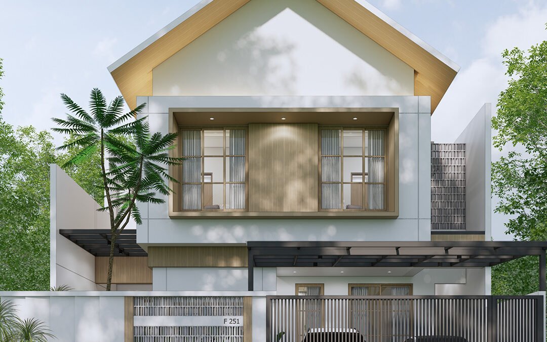 Desain Rumah Japandi Ukuran 11 m x 17,5 m di Bekasi