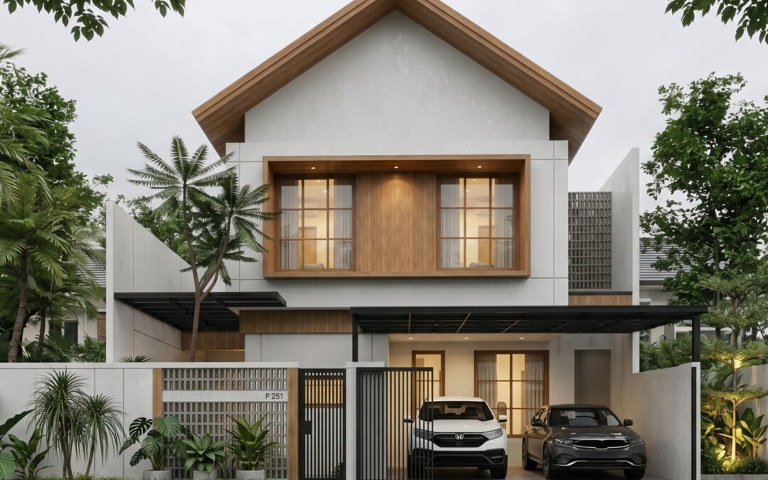 Desain Rumah Japandi Ukuran 11 m x 17,5 m di Bekasi