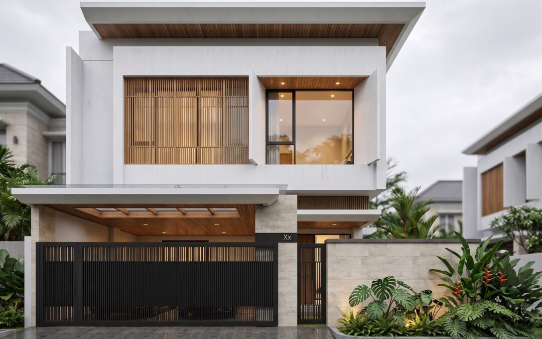 Desain Rumah Modern Minimalis Ukuran 14 m x 20 m di Batam