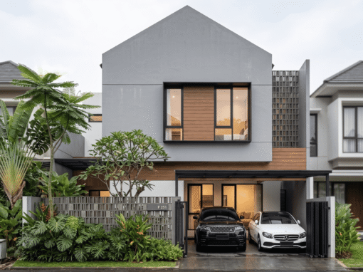 Desain Rumah Modern Tropis 11 m x 17 m di Cikunir, Kota Bekasi