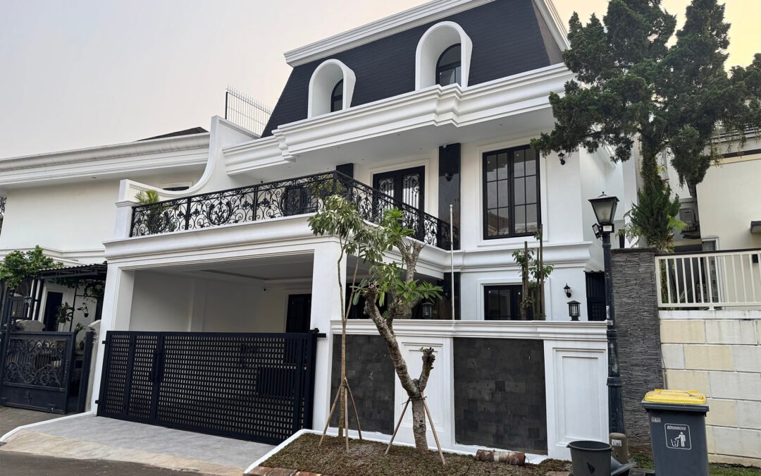 Realisasi Desain Rumah Classic Ukuran 12 m x 21 m di Cibubur