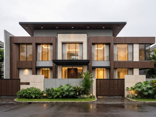 Desain Rumah Modern Tropis Ukuran 32 m x 35 m di Lebak Bulus, Jakarta Selatan